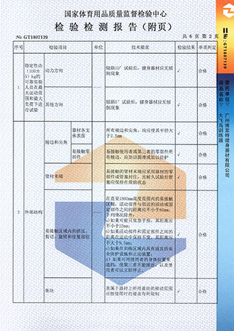 妖精视频污网站國家體育用品質量監督檢驗中心認證